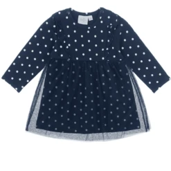 Feetje Girls Kleid Punkte Marine
