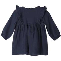 S.Oliver Musselin-Kleid Blue