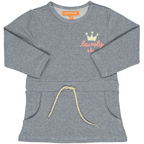 STACCATO Girls Kleid Anthra Streifen 3 STACCATO Girls Kleid Anthra Streifen