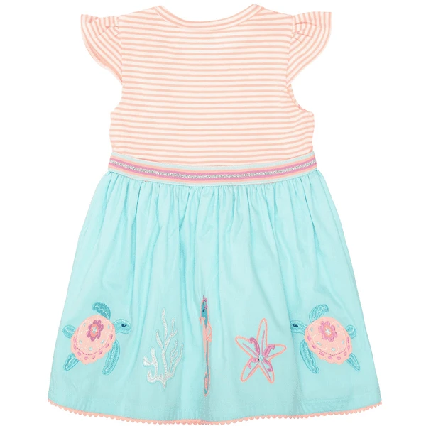 STACCATO Kleid Neon Papaya Gestreift 4 STACCATO Kleid Neon Papaya Gestreift – Bild 2