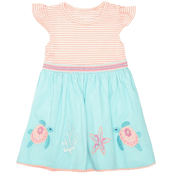 STACCATO Kleid Neon Papaya Gestreift 3 STACCATO Kleid Neon Papaya Gestreift